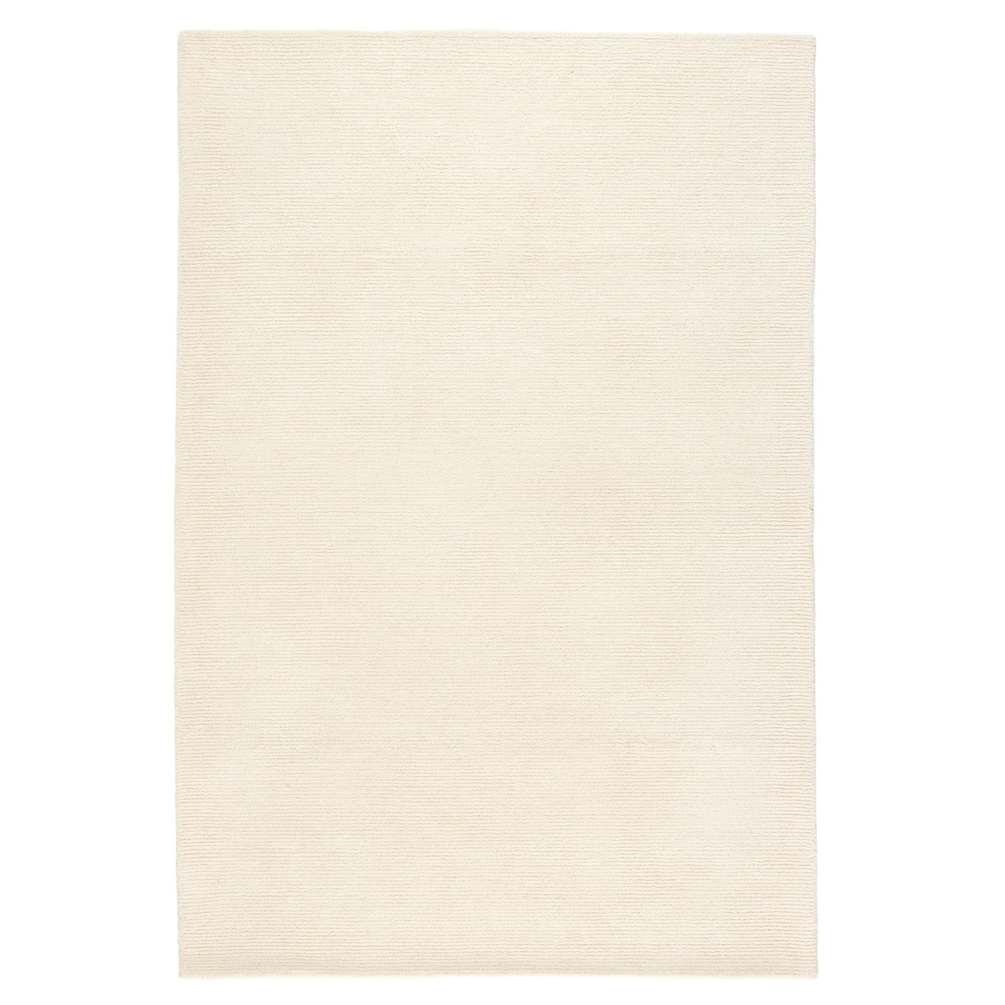 Taupe and Ivory Handmade Wool 6' x 9' Area Rug