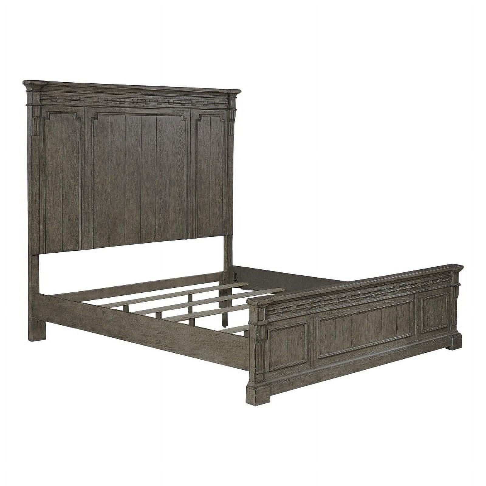 Town and Country Traditional Queen Panel Bed in Dusty Taupe