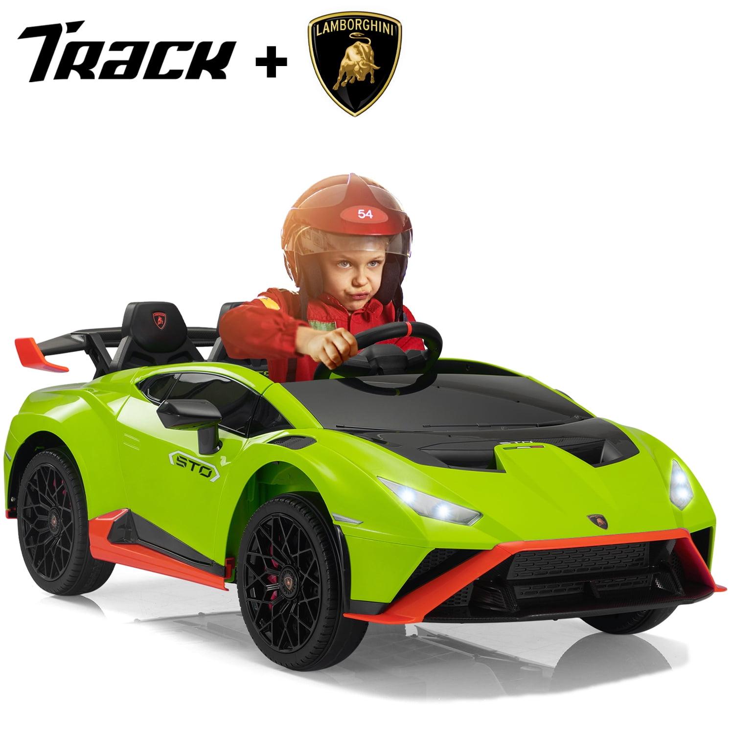 Green 12V Lamborghini STO Kids Electric Ride-On Car with Remote