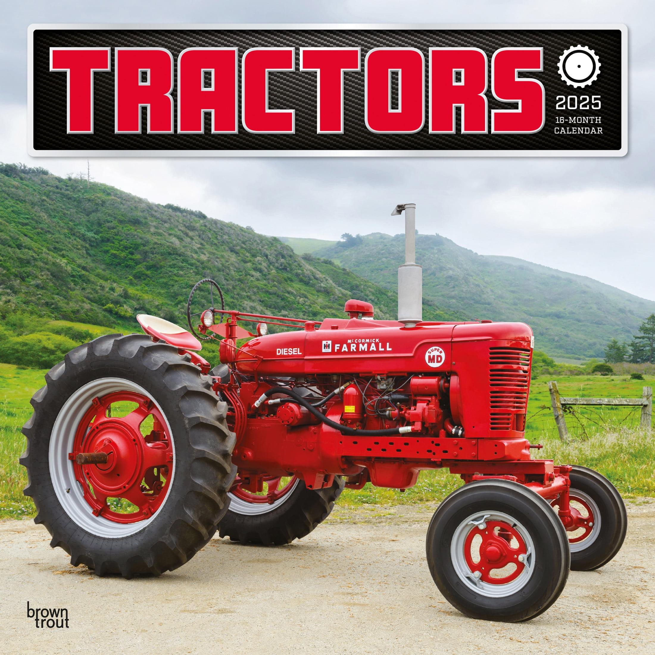 Tractors | 2025 12x24" (Hanging) Wall Calendar | Plastic-Free | BrownTrout