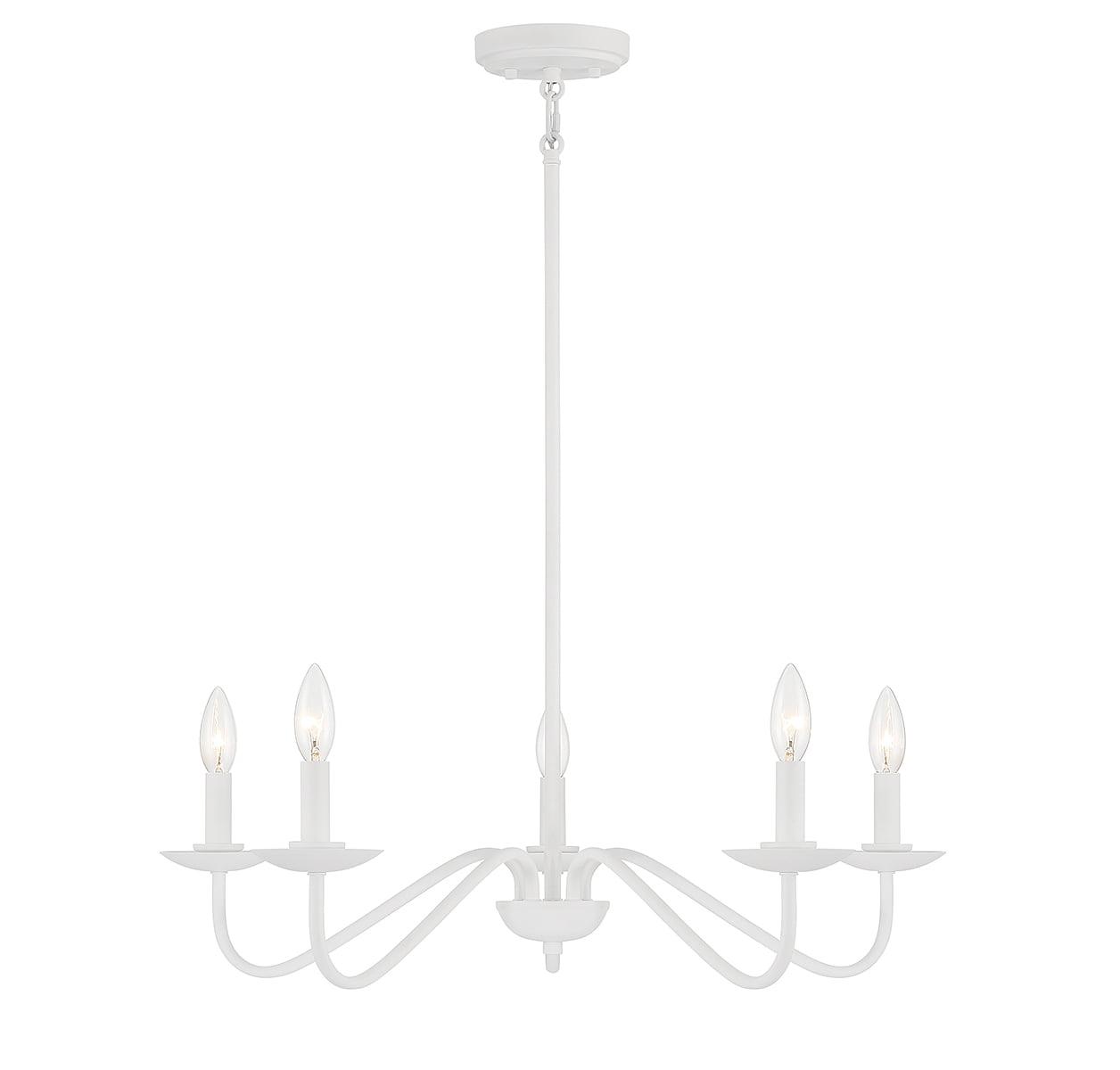 Meridian Bisque White 5-Light Elegance Chandelier