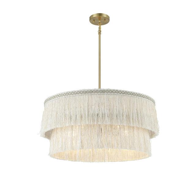 Trade Winds Anya 5-Light Pendant in Natural Brass