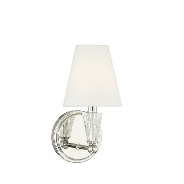 Trade Winds Bianca 1-Light Wall Sconce in Polished Nickel