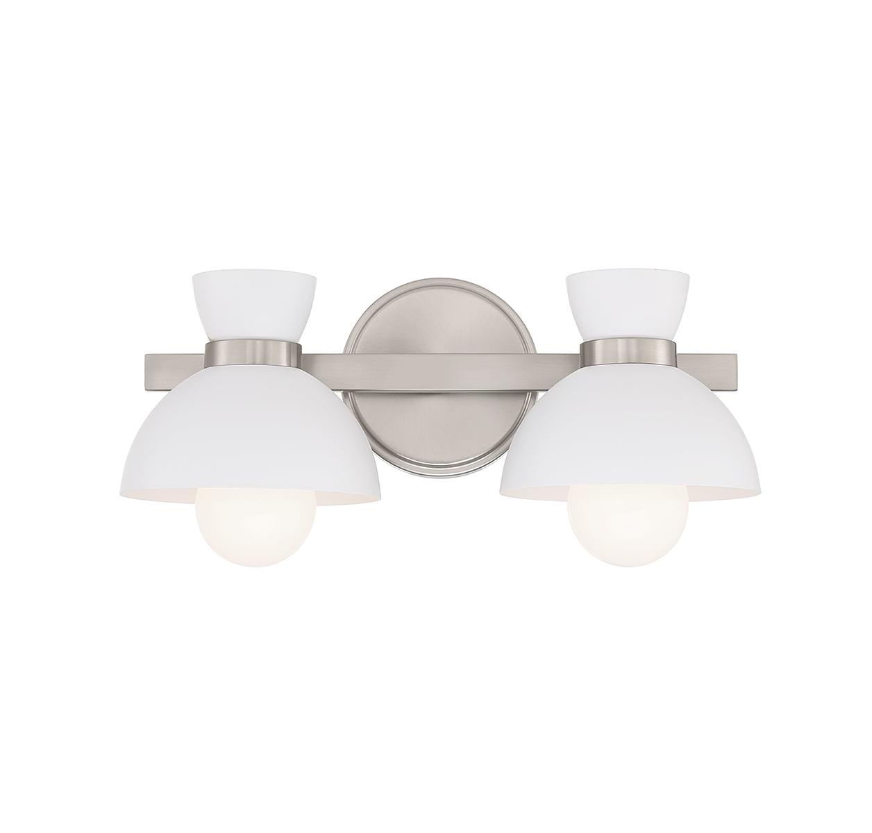 Trade Winds Bonnie 2-Light Bathroom Vanity Light in Brushed Nickel