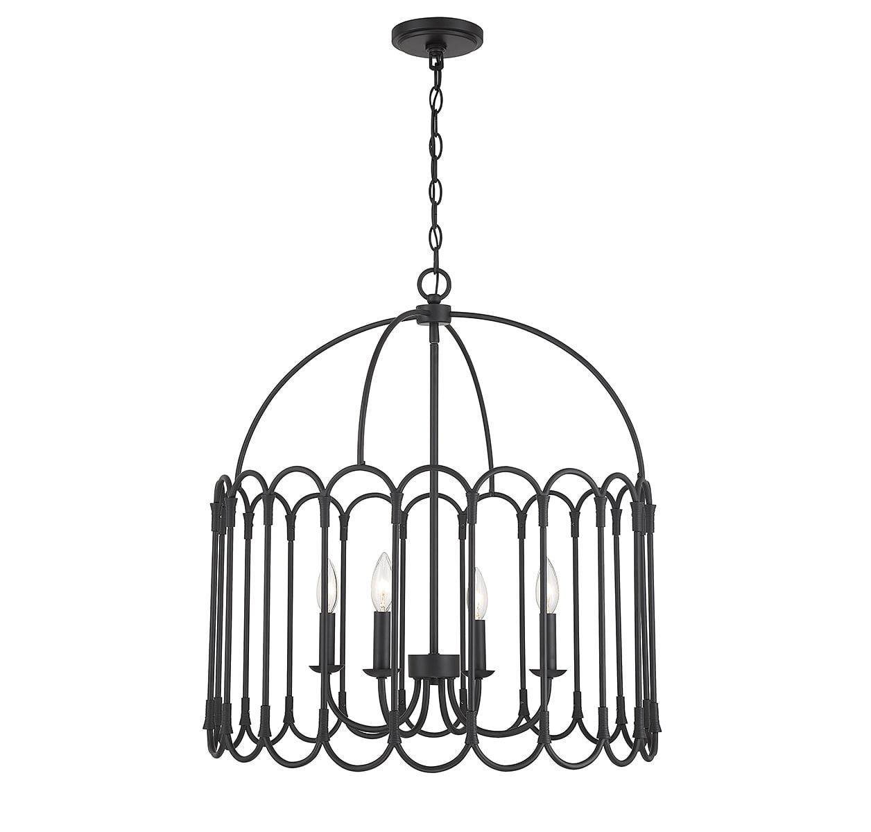 Trade Winds Chloe 4-Light Pendant in Matte Black