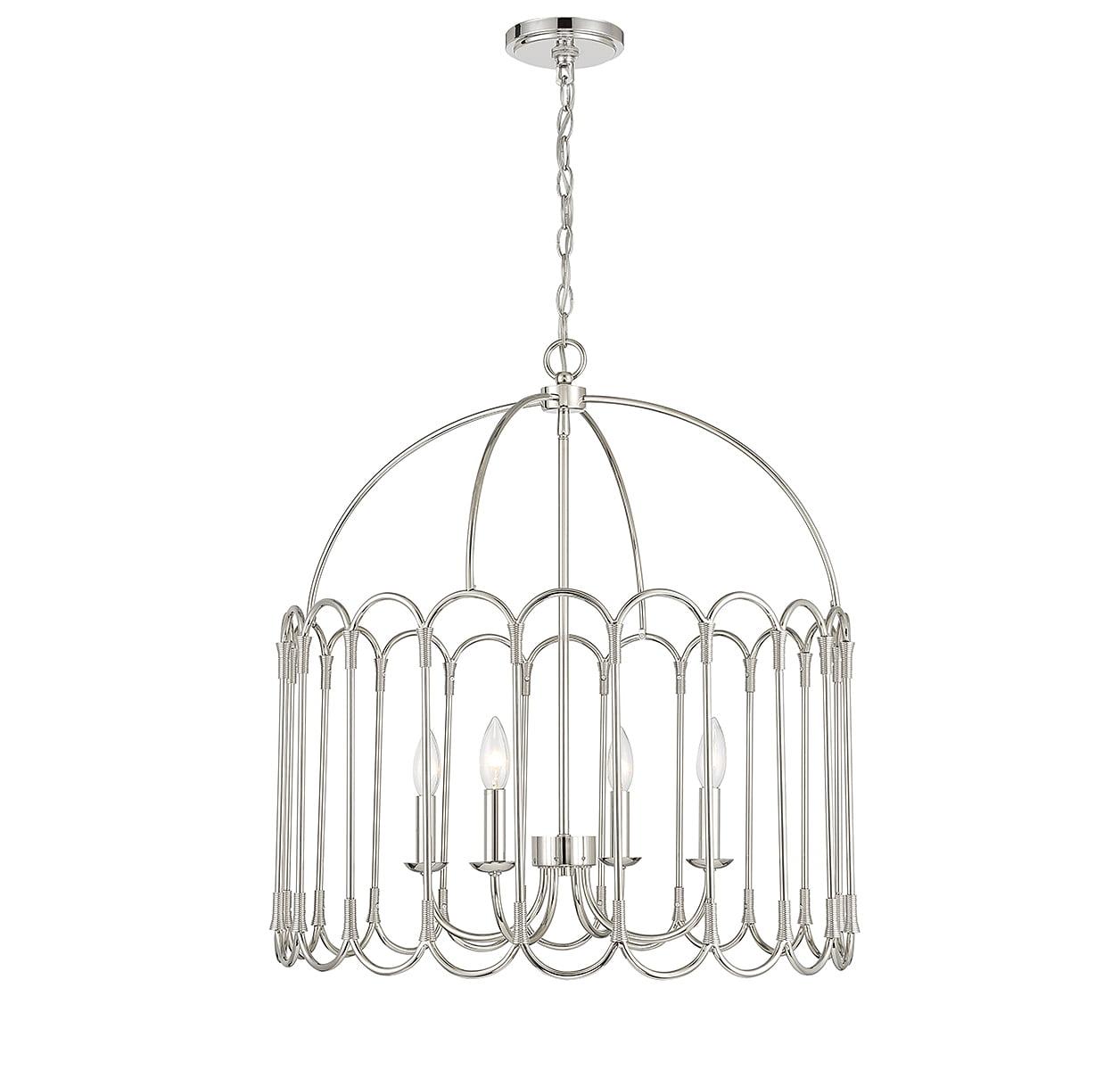 Trade Winds Chloe 4-Light Pendant in Polished Nickel