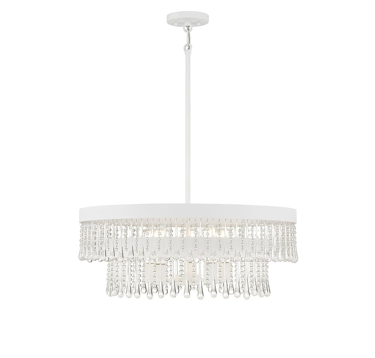 Trade Winds Claire 6 Light Pendant in Bisque White