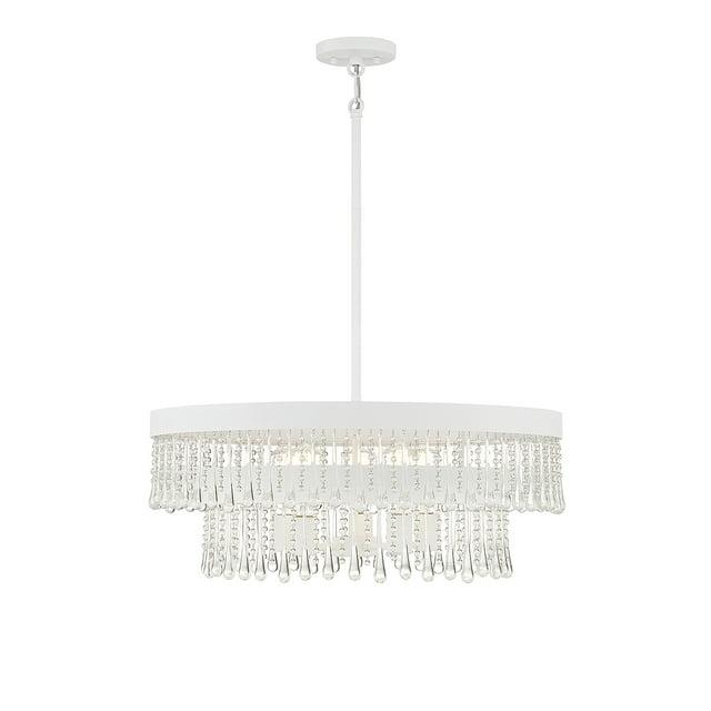Trade Winds Claire 6-Light Pendant in Bisque White