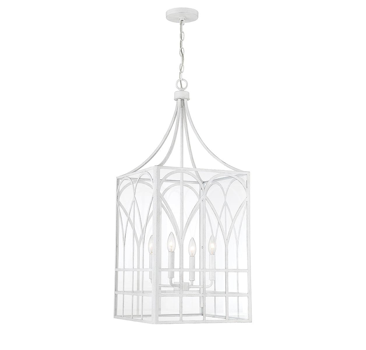 Trade Winds Elena 4-Light Pendant in Distressed White