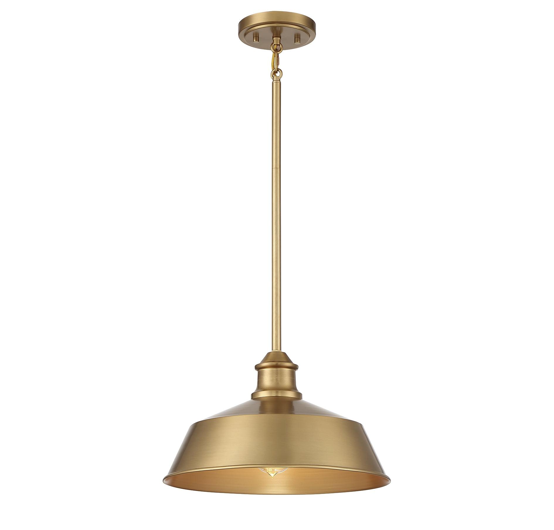 Vintage Industrial Brass Bowl 1-Light Pendant