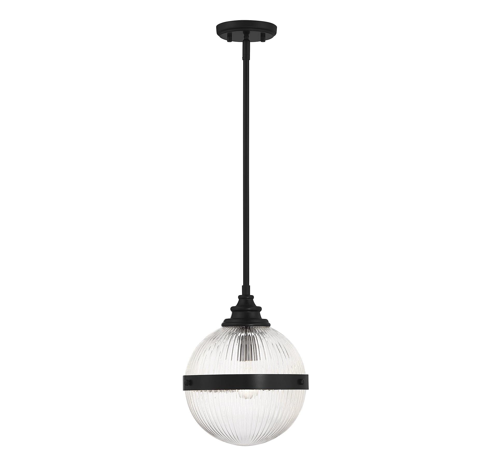 Meridian Vintage Mini Globe Pendant Light in Matte Black