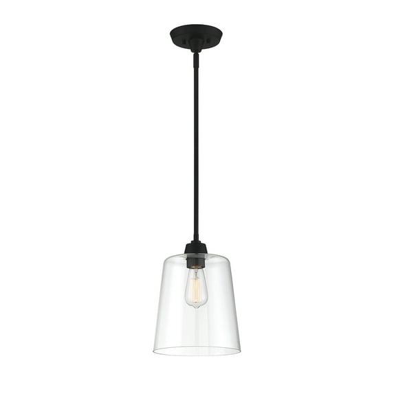 Trade Winds Lighting 1-Light Pendant Light In Matte Black