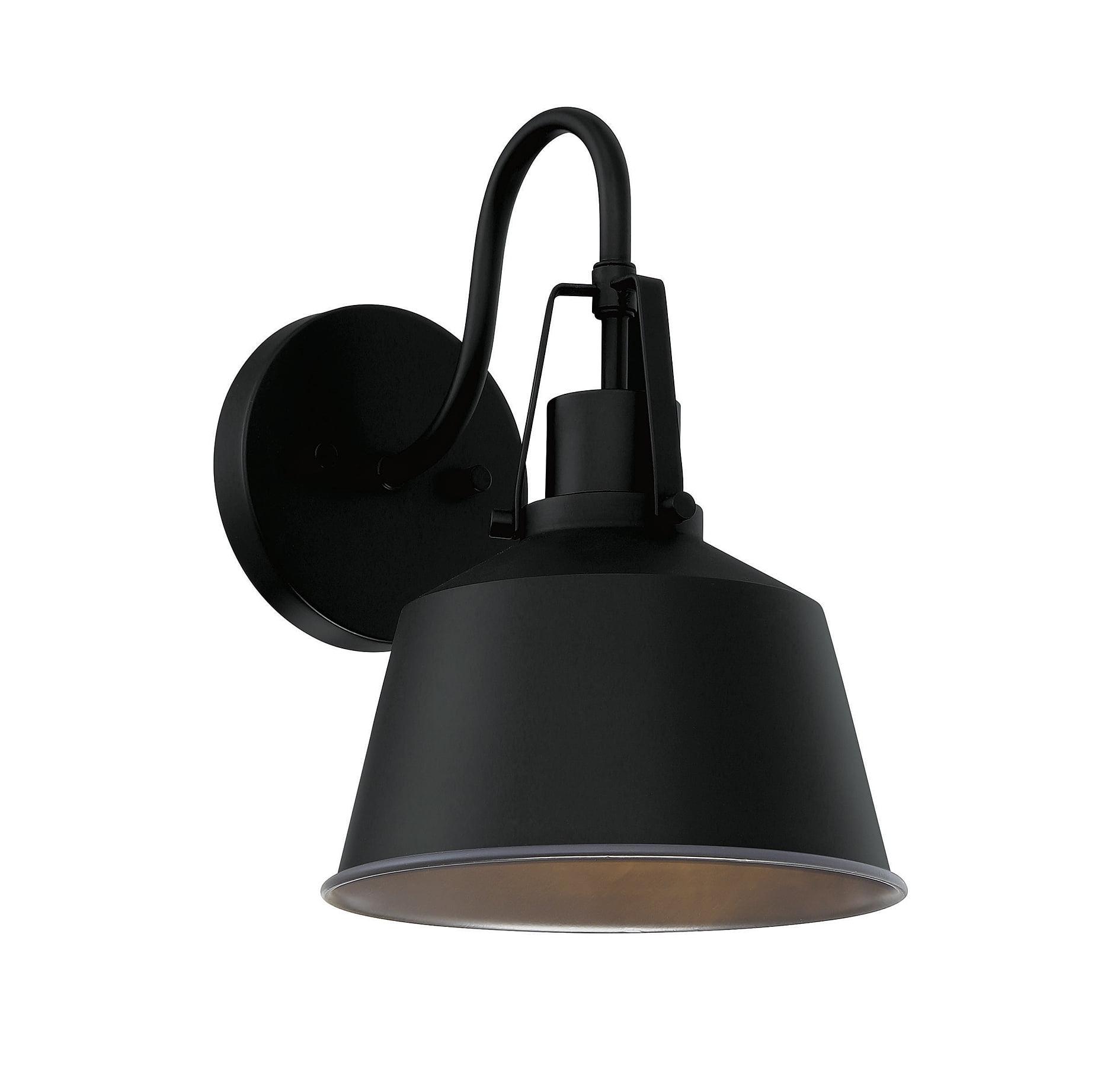 Matte Black Dimmable Lantern Wall Sconce