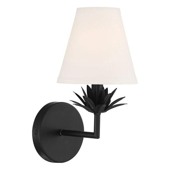 Trade Winds Rosalie 1-Light Wall Sconce in Matte Black
