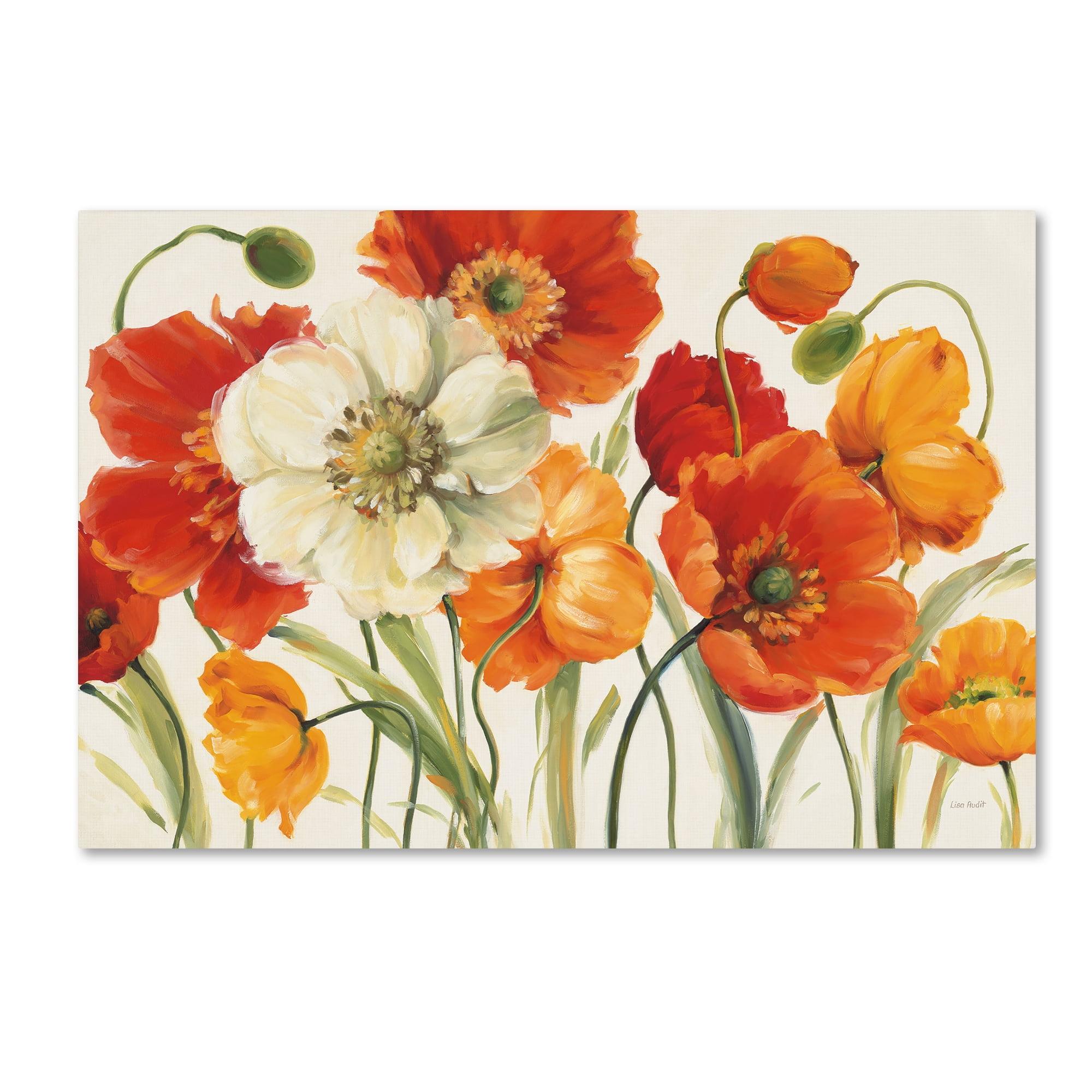 "Poppies Melody I" Outdoor All-Weather Wall Decor