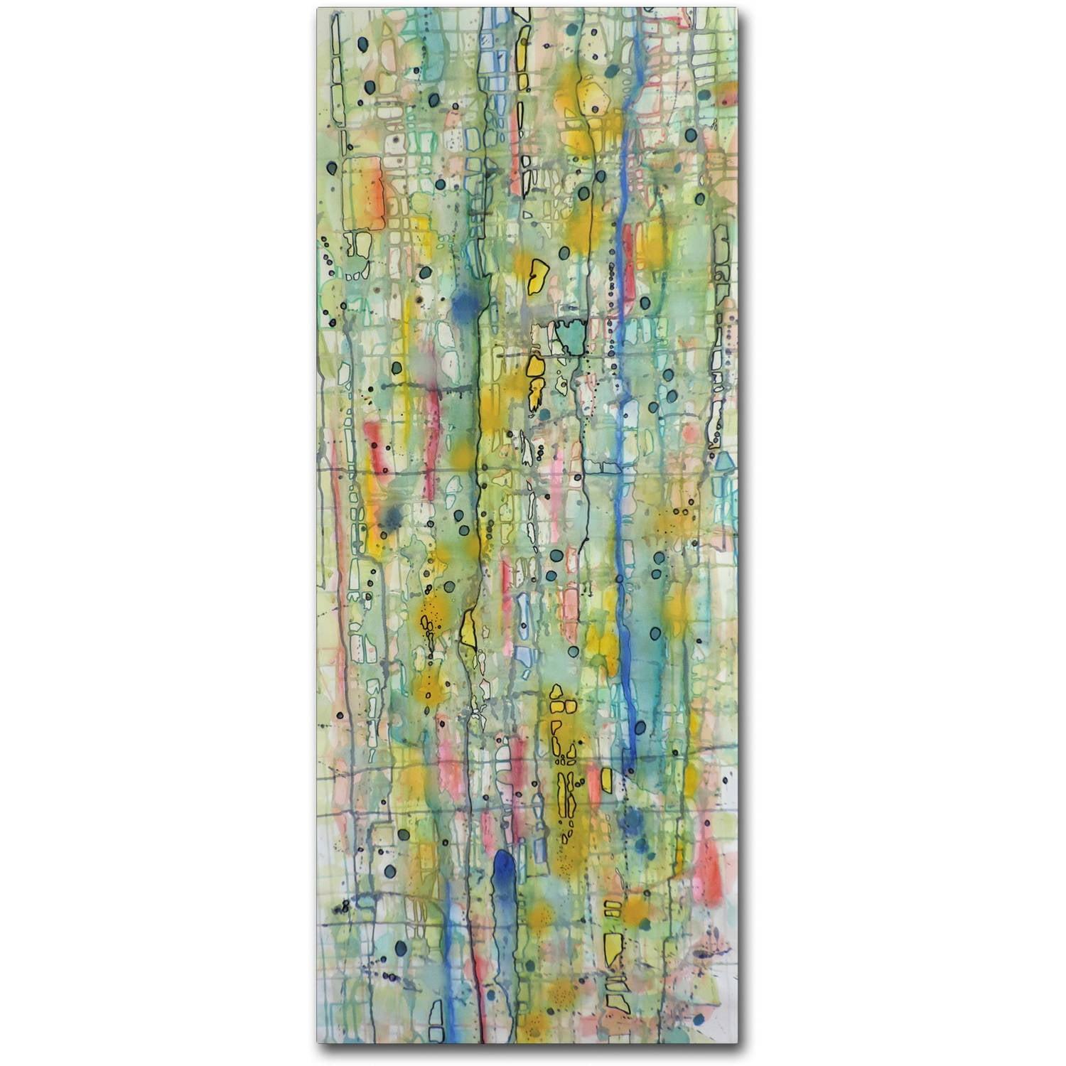 Sylvie Demers Abstract Multicolor Canvas Art, 14 x 32