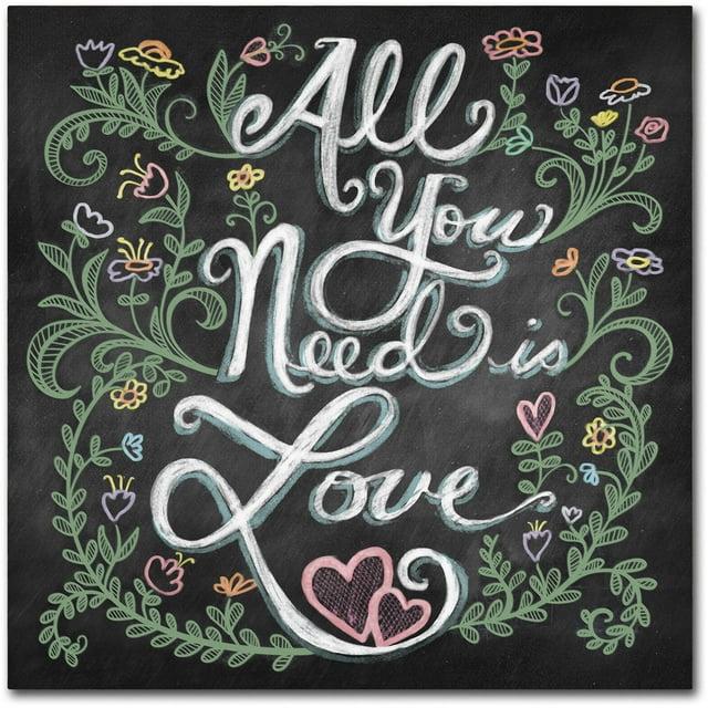 Trademark Fine Art Elizabeth Caldwell " All You Need Is Love " by Elizabeth Caldwell