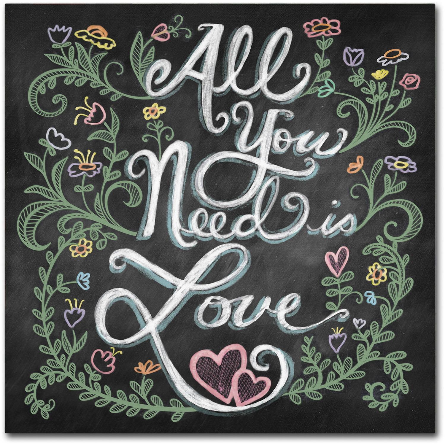 Trademark Fine Art Elizabeth Caldwell " All You Need Is Love " by Elizabeth Caldwell