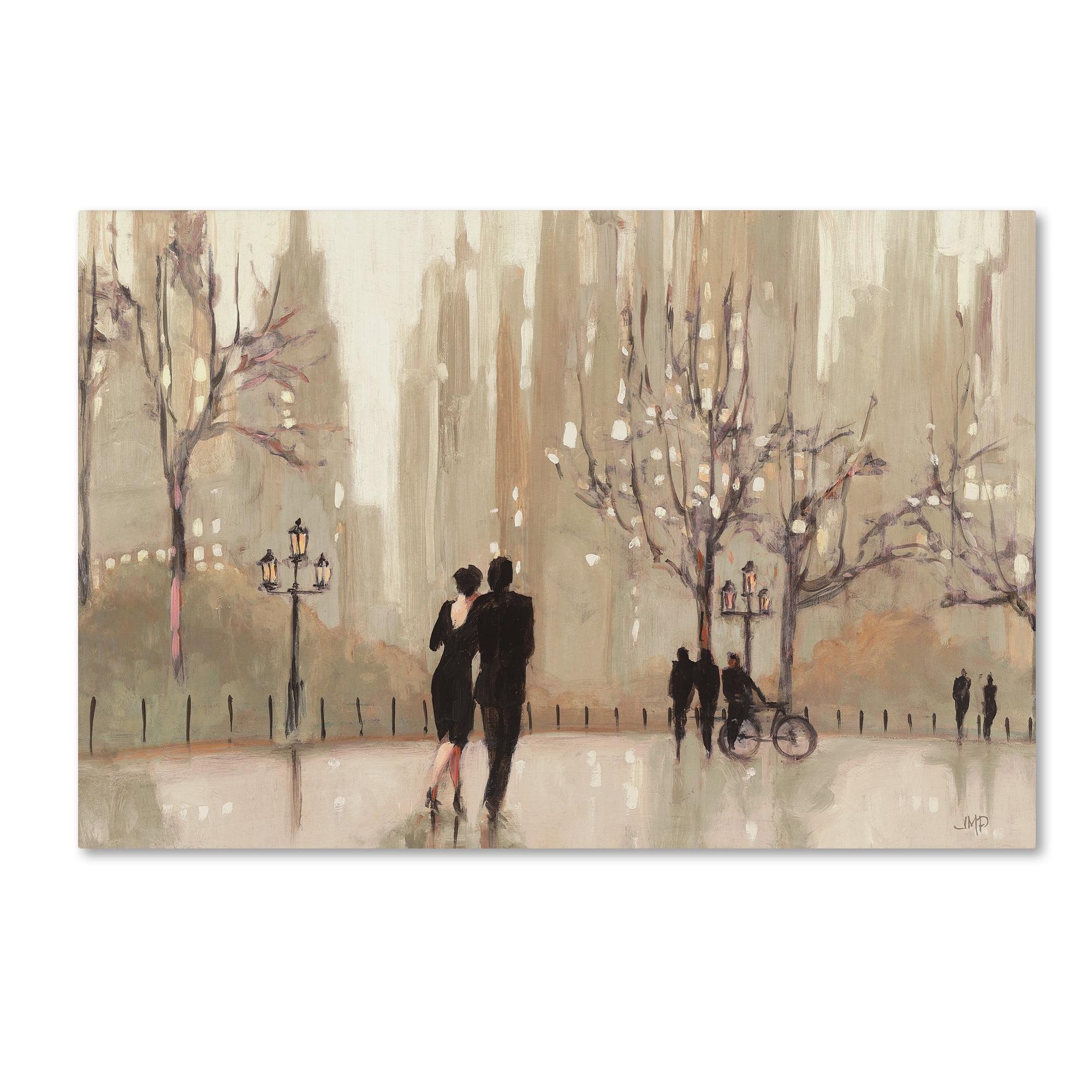 Evening Stroll in the Park Canvas Wall Art