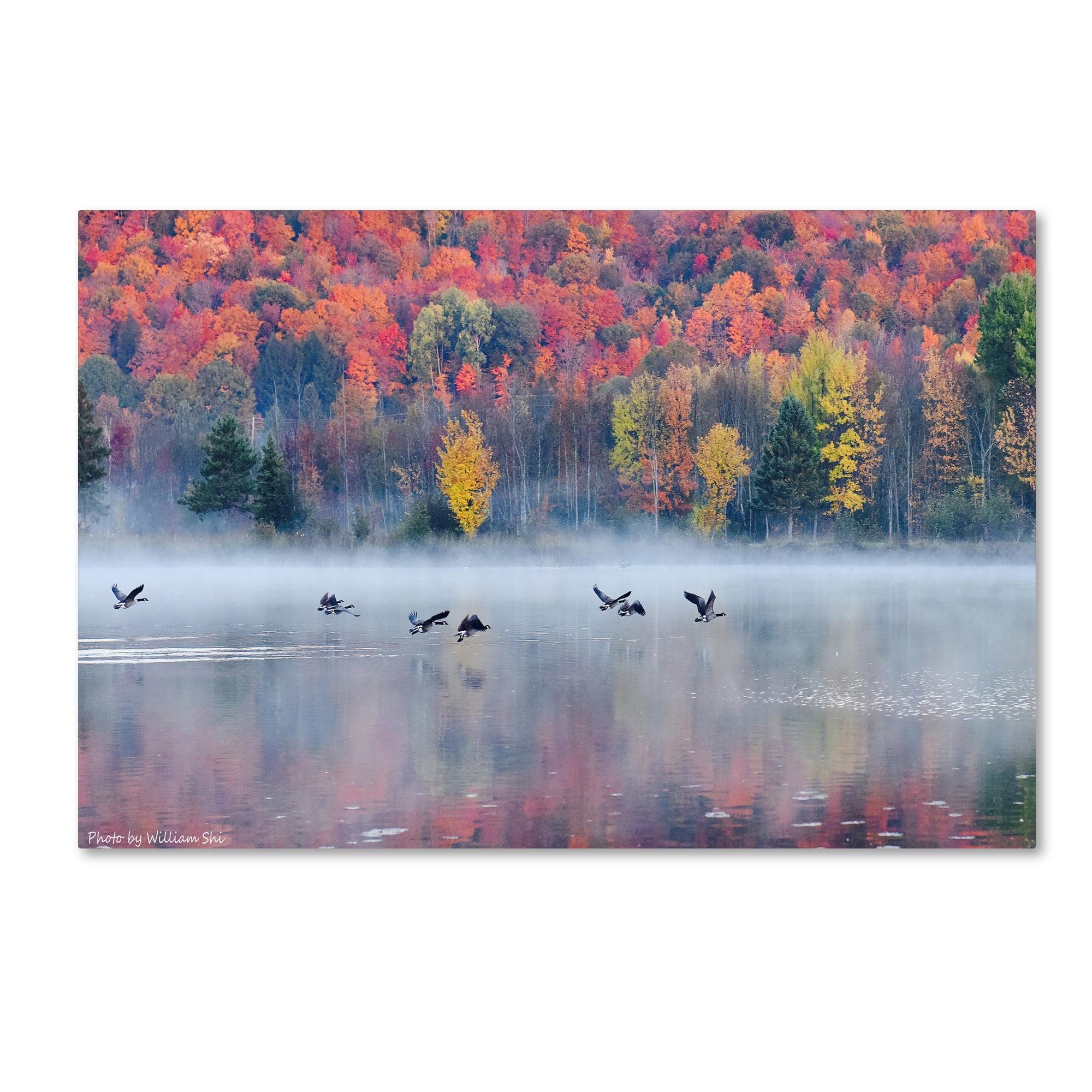 Autumn Scenic Landscape Framed Canvas Print, 16x24