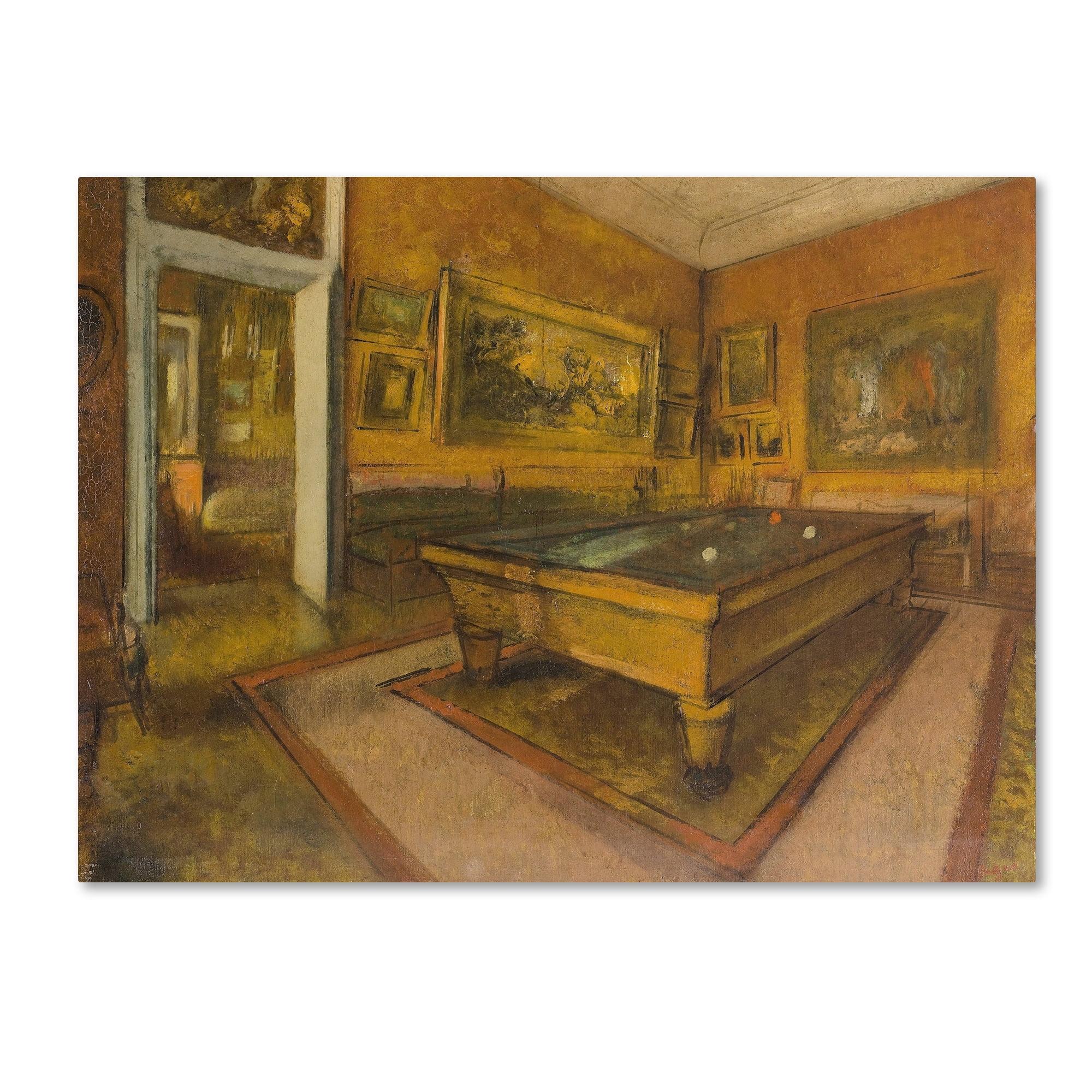 Vault W Artwork " Billiard Room At Menilhubert " by Edgar Degas