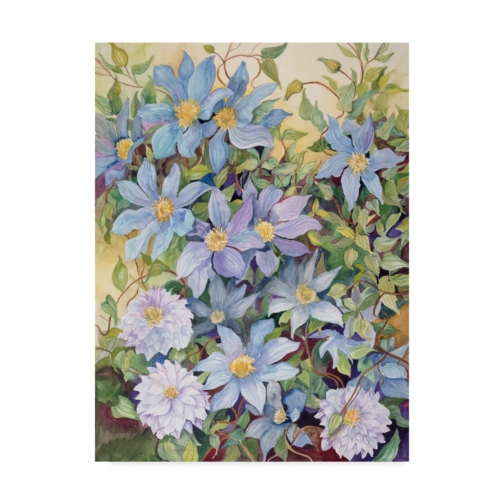 Joanne Porter " Blue Clematis " by Joanne Porter