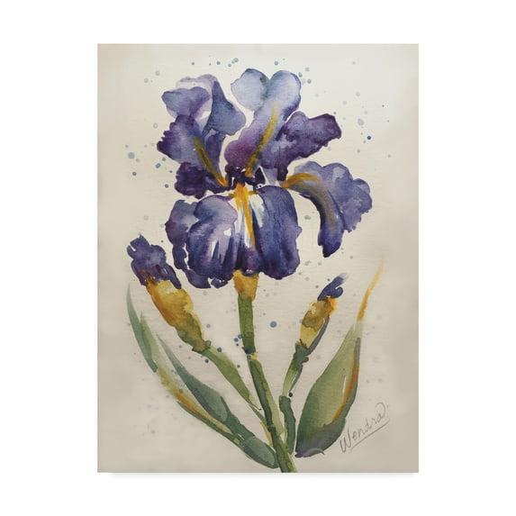 Trademark Fine Art Wendra " Blue Painted Iris " by Wendra