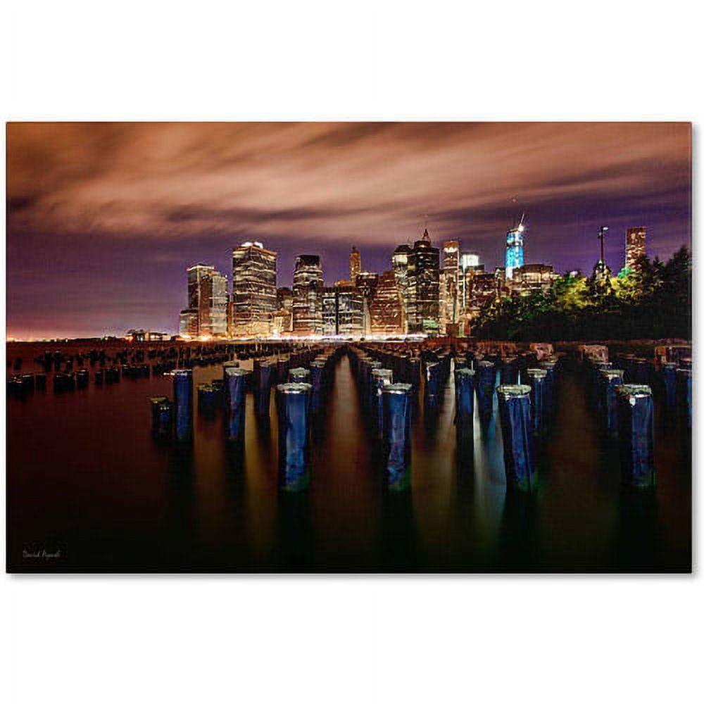 Trademark Fine Art "Brooklyn Bridge Park and Financial District - VI" Canvas Art by David Ayash