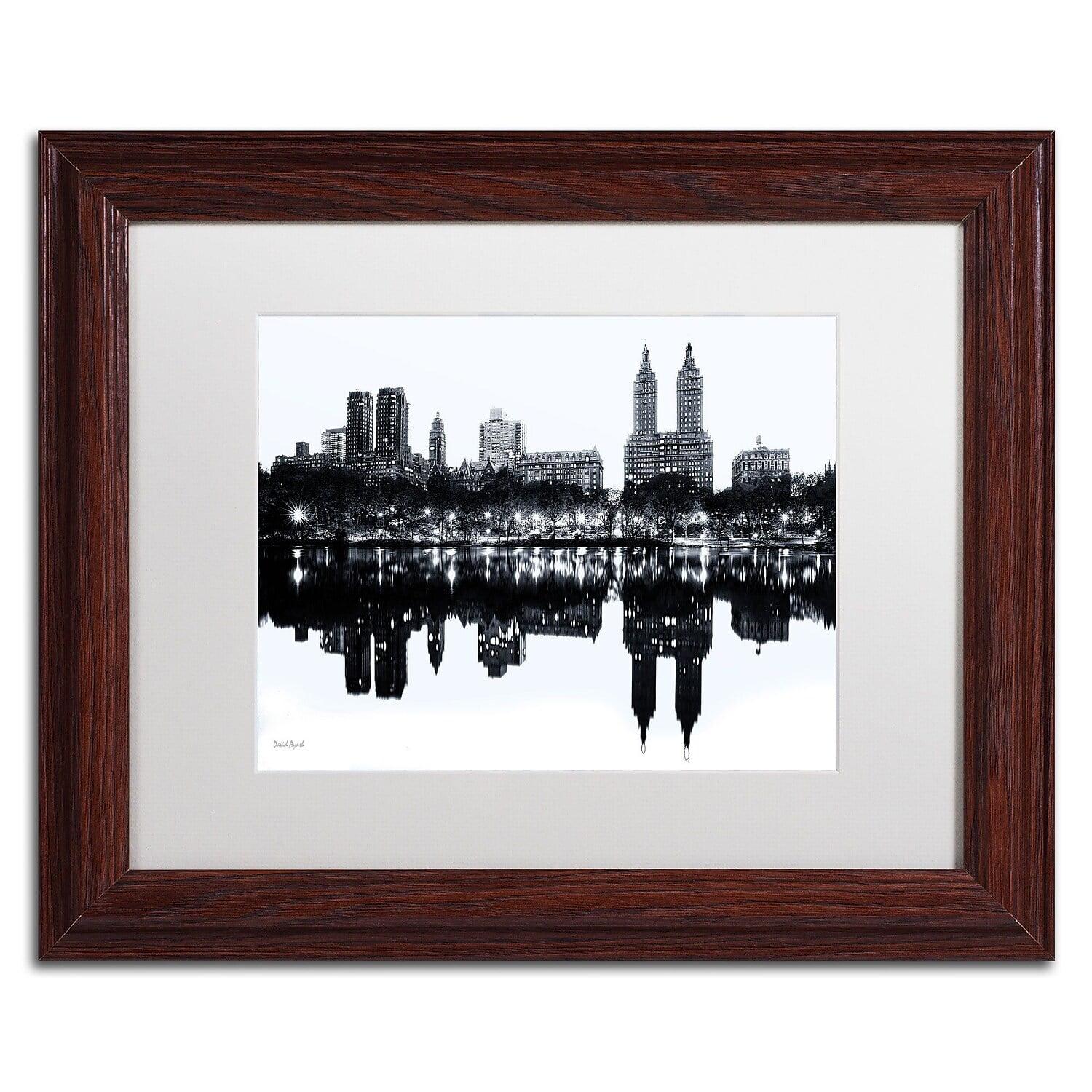 Central Park West II Black and White Framed Canvas Print