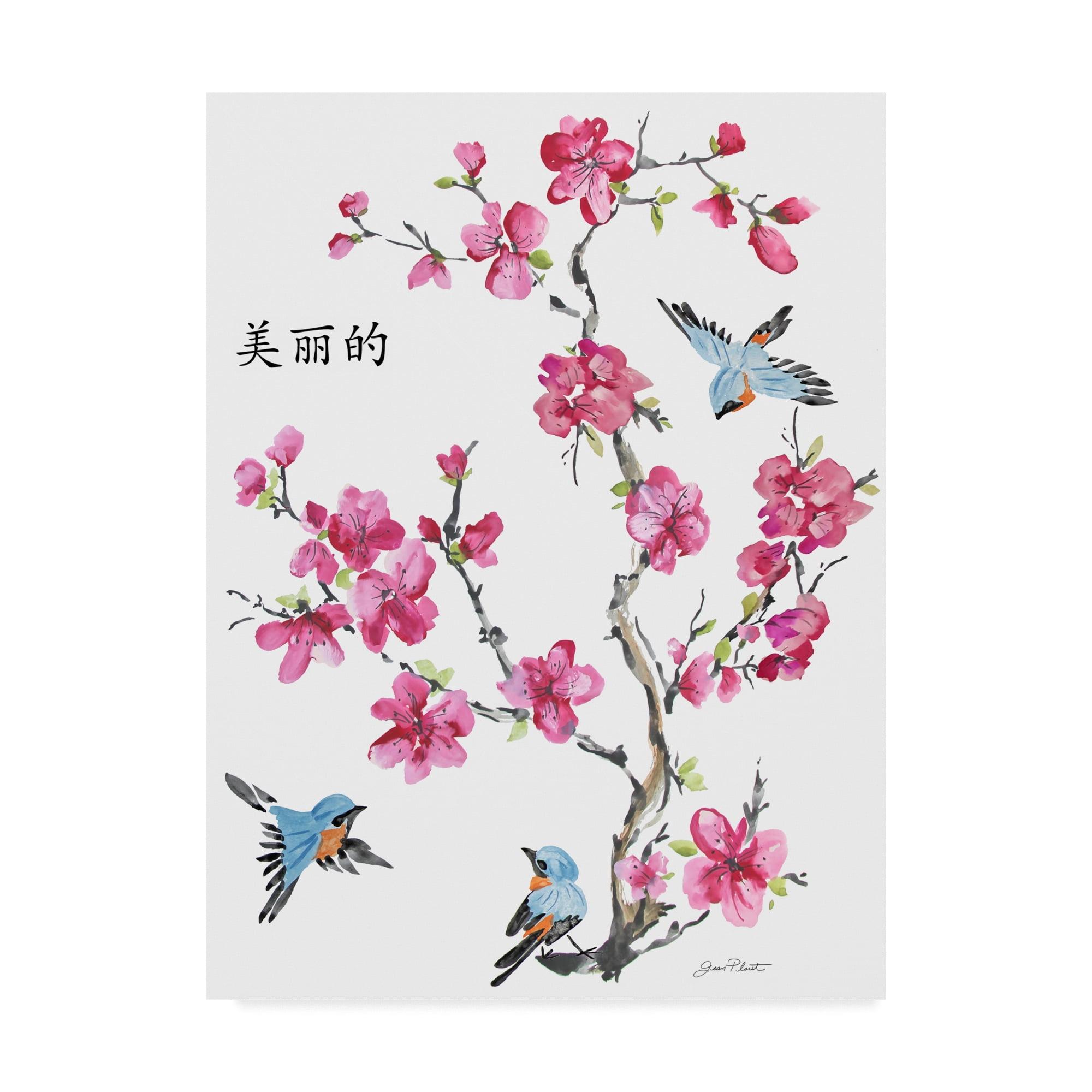 Jean Plout " Cherry Blossom Beautiful Birds " by Jean Plout