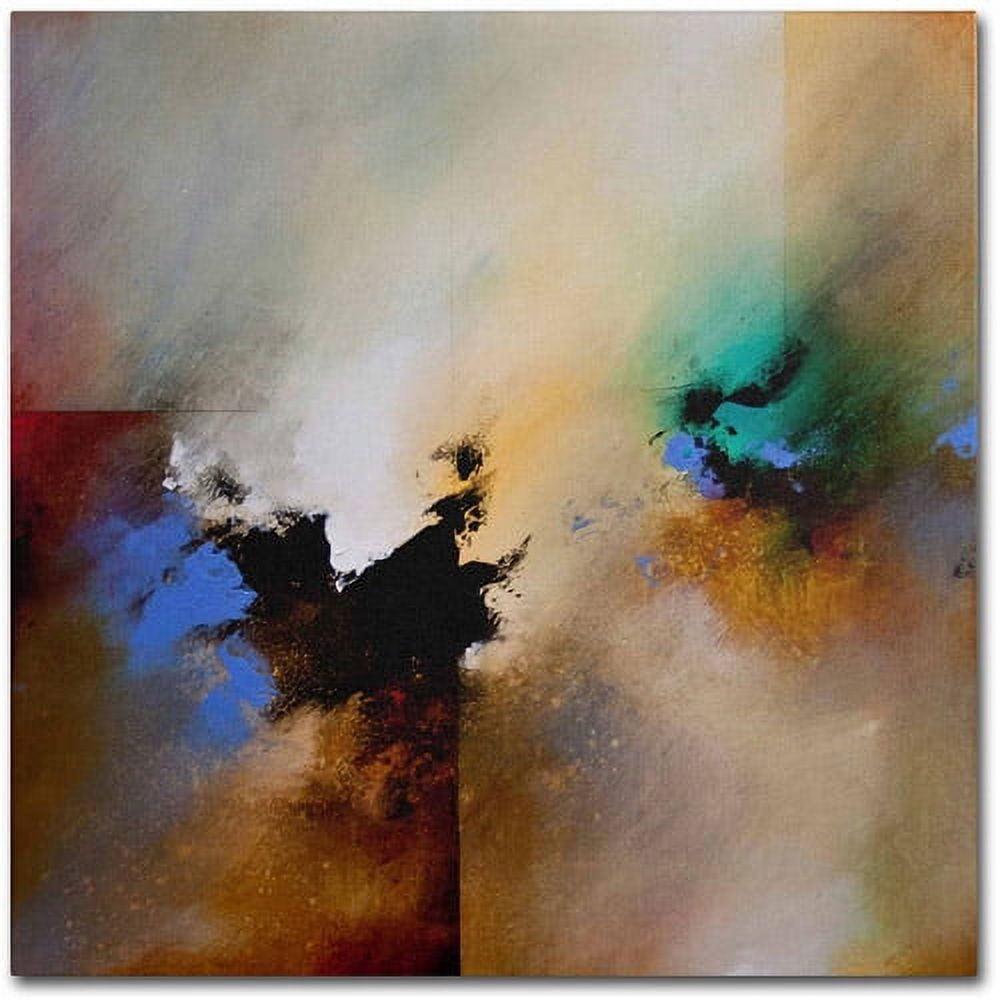 14x14 Multicolor Abstract Canvas Art with Hidden Frame