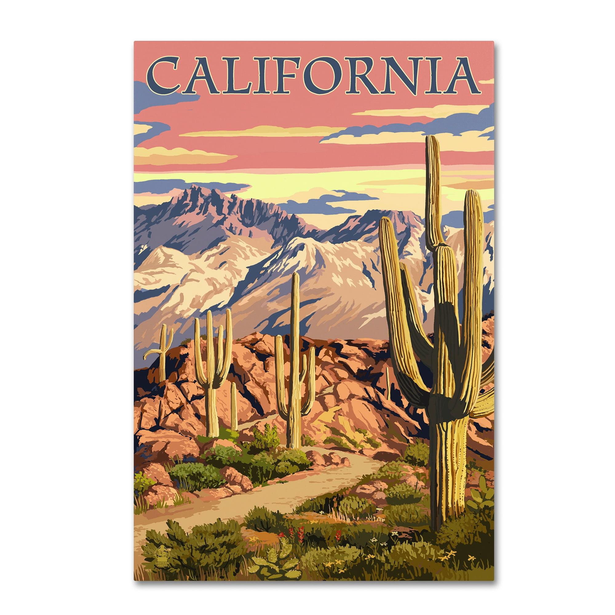 California Desert Landscape Gallery-Wrapped Canvas Art