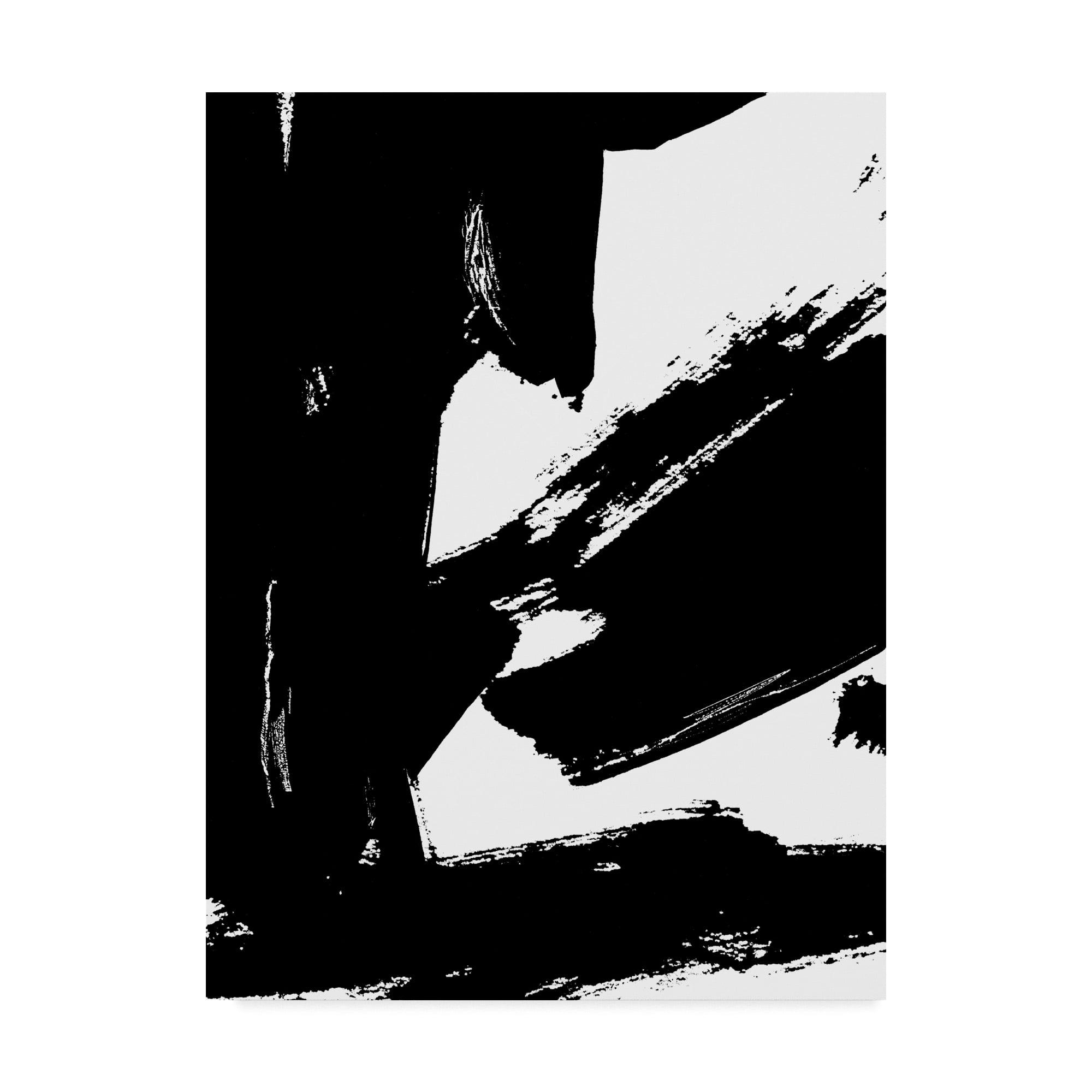 Dynamic Black and White Abstract Canvas Print