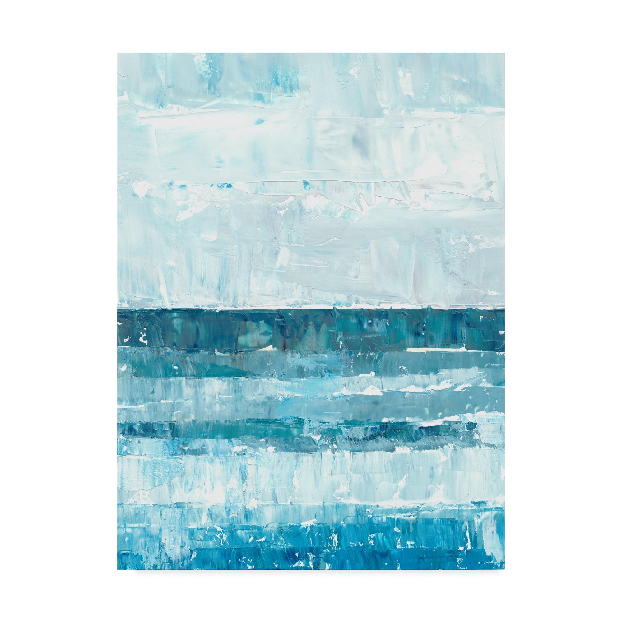 Abstract Blue and White Canvas Art by Ethan Harper