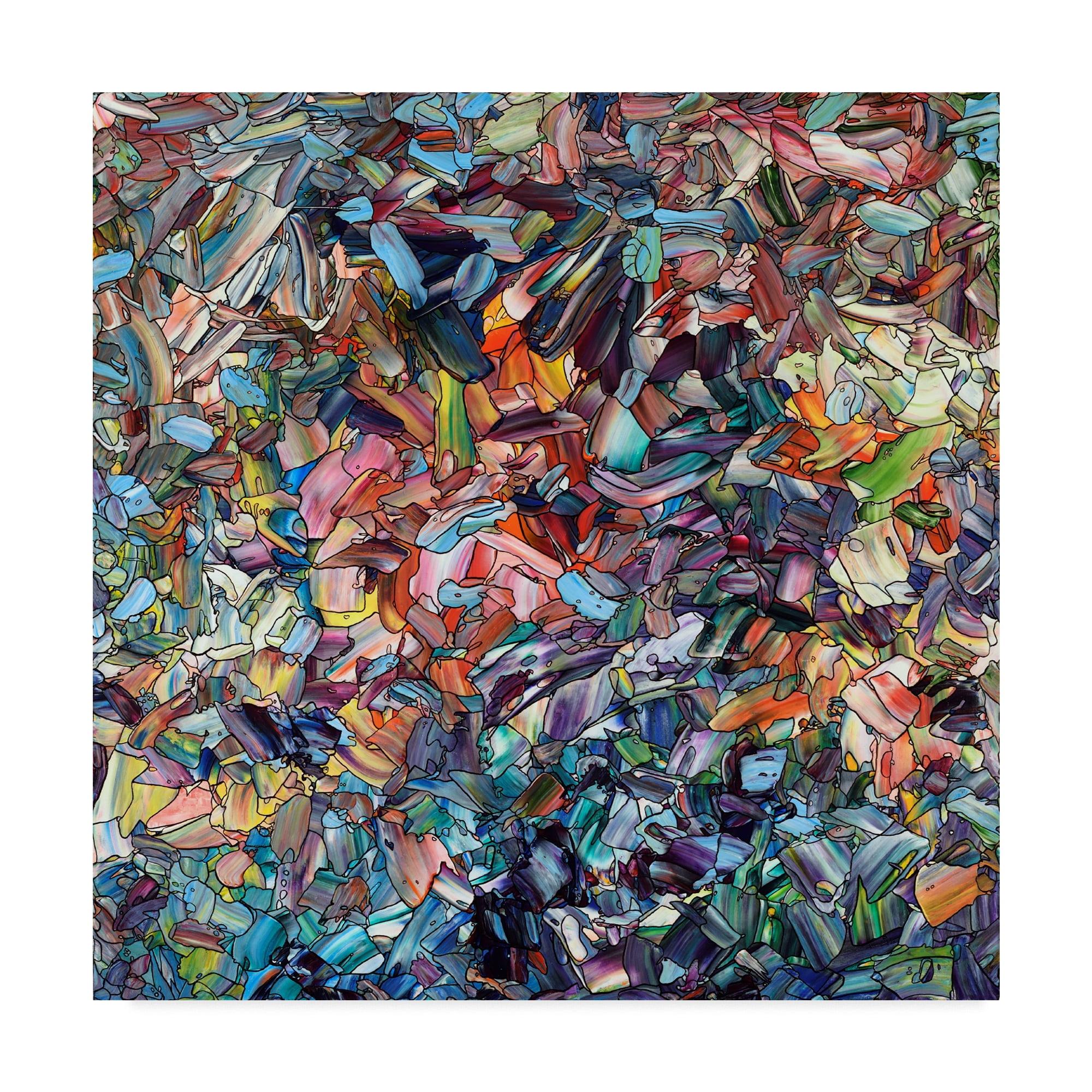 Colorful Abstract 14" Canvas Art by James W. Johnson