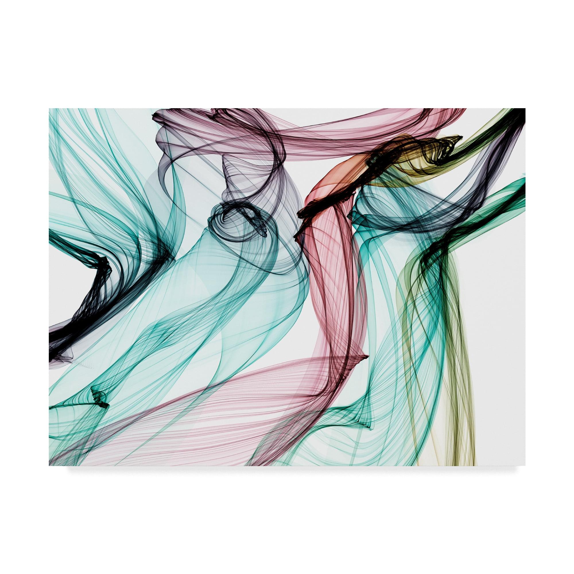 Abstract Multicolor Canvas Art with Hidden Frame, 24 x 32 Inches