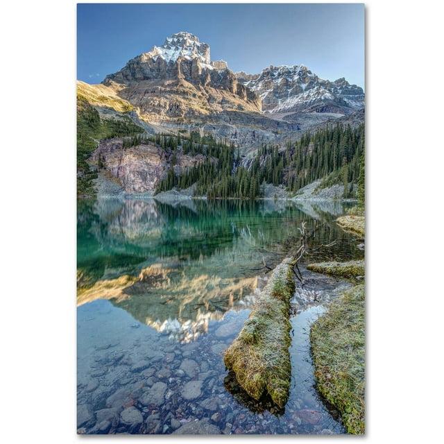 Trademark Fine Art "Lake O'Hara Scenic Shoreline" by Pierre Leclerc Photographic Print on Wrapped Canvas