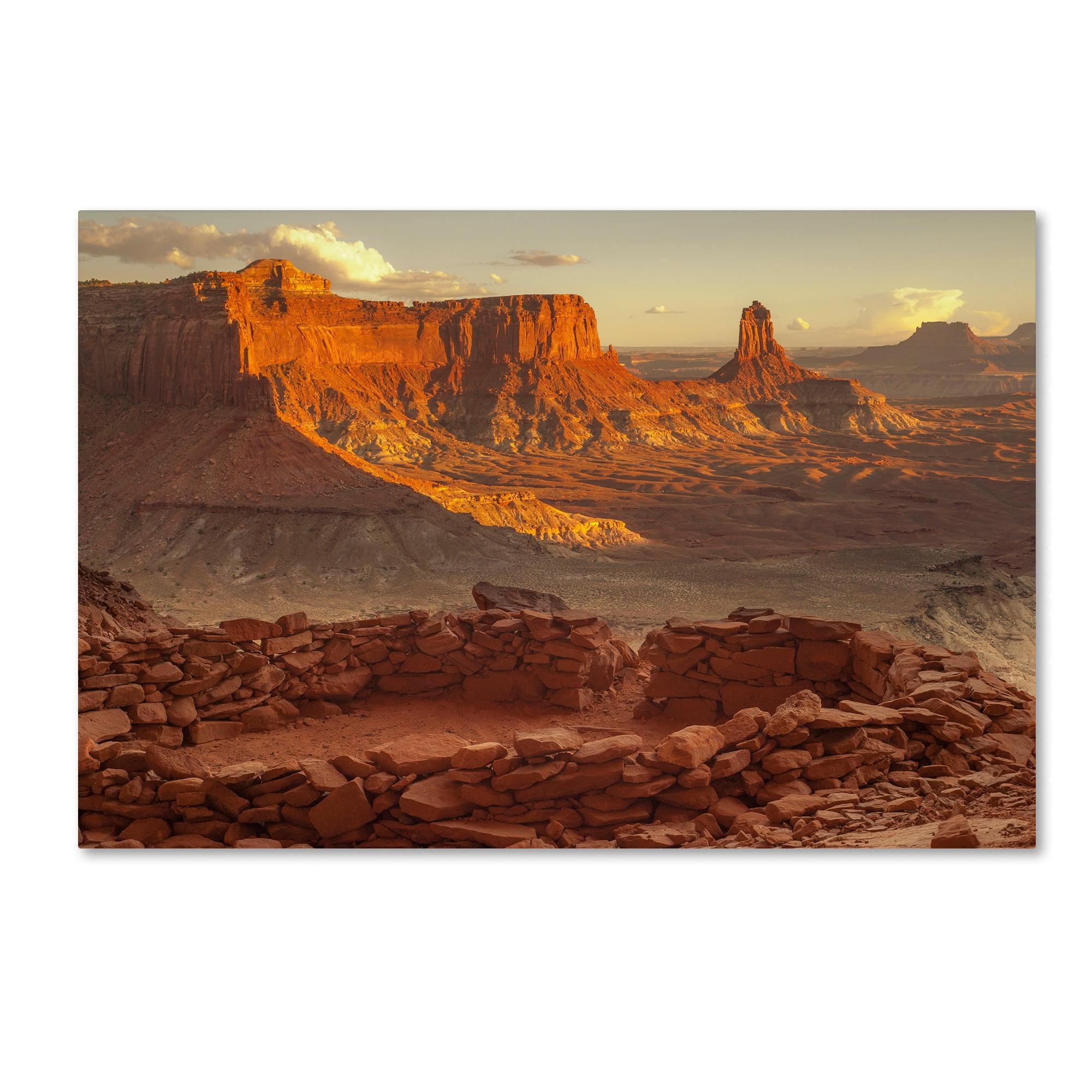 Golden Canyon Sunset Scenic Landscape Canvas Art