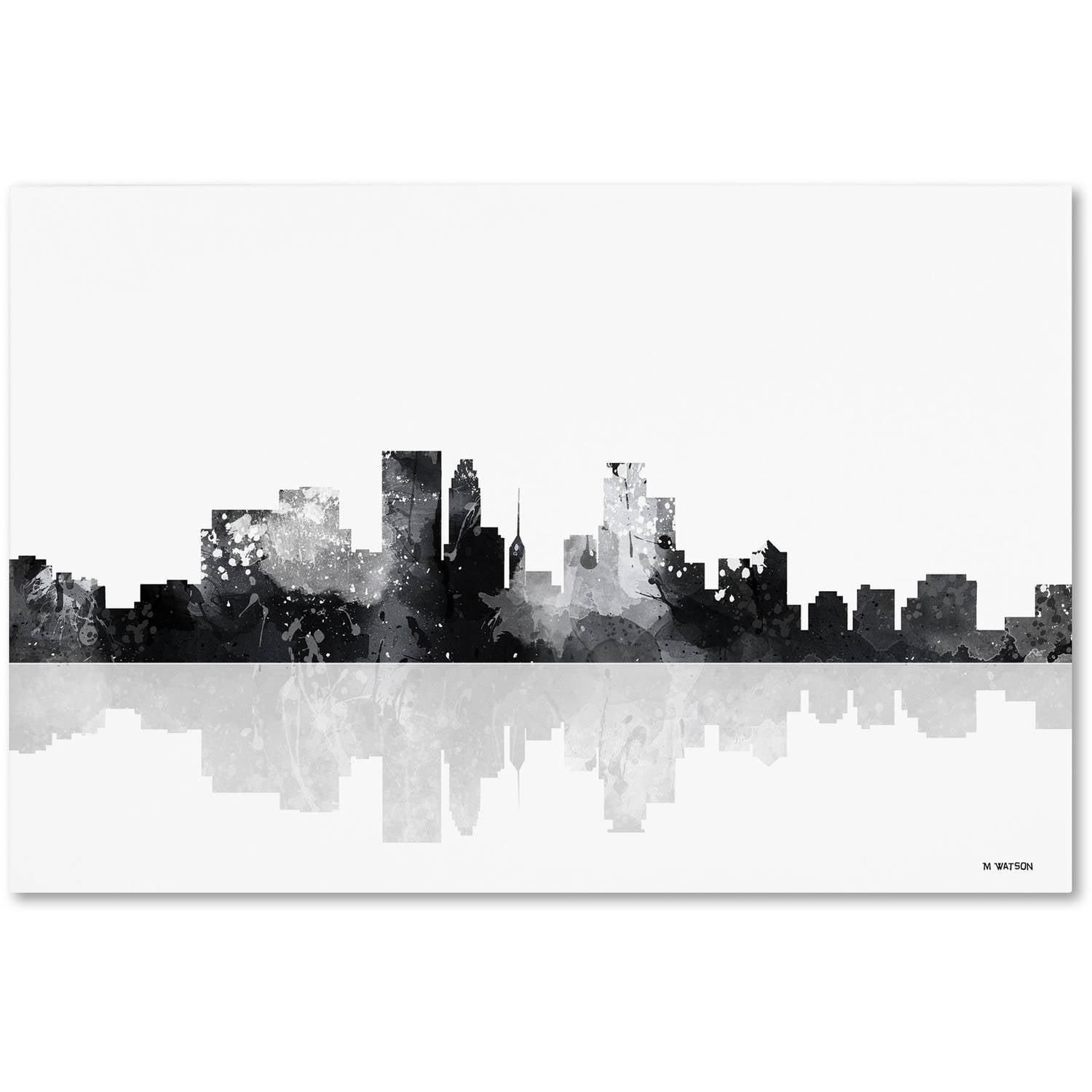 Trademark Fine Art " Minneapolis Minnesota Skyline BG-1 "