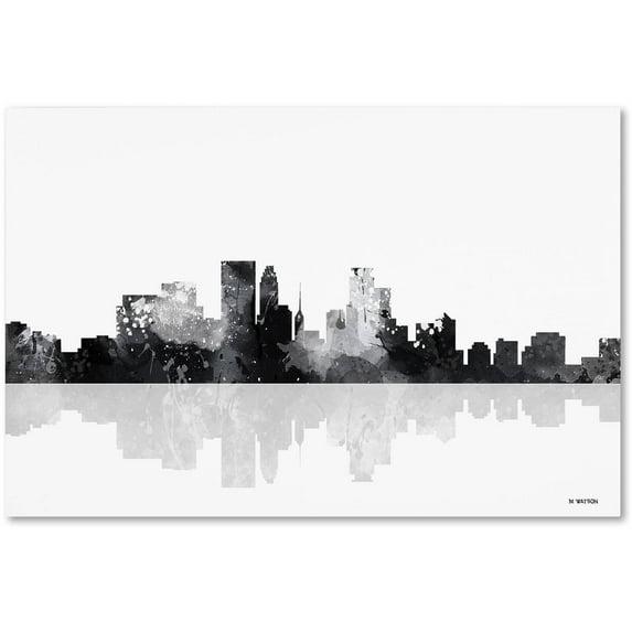 Trademark Fine Art " Minneapolis Minnesota Skyline BG-1 "