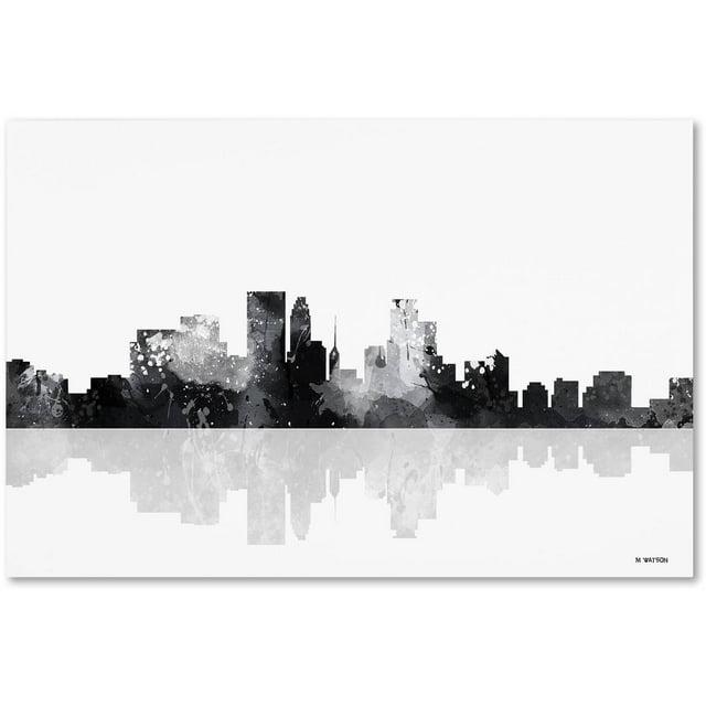 Trademark Fine Art " Minneapolis Minnesota Skyline BG-1 "