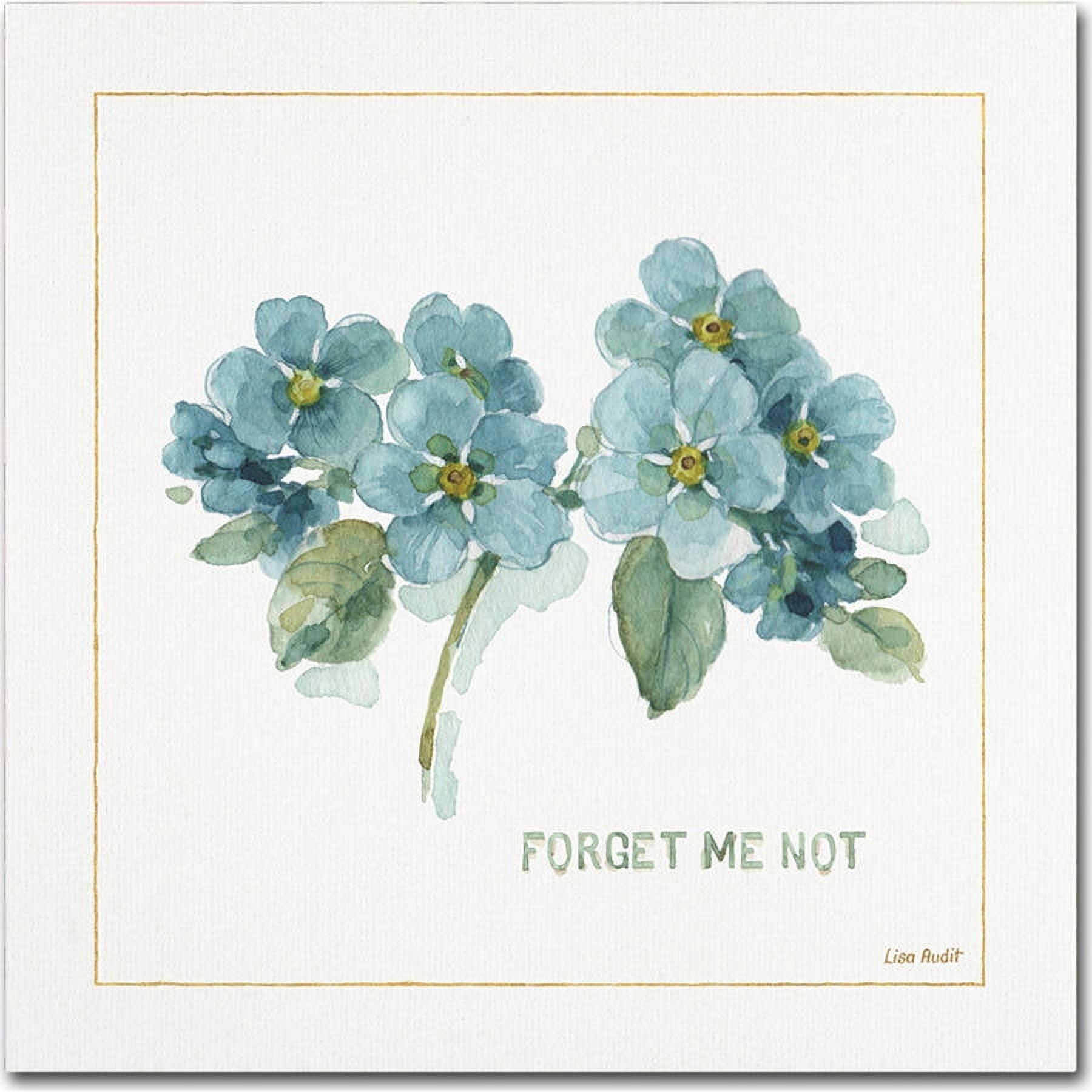 Trademark Fine Art "My Greenhouse Forget Me Not" Canvas Art by Lisa Audit