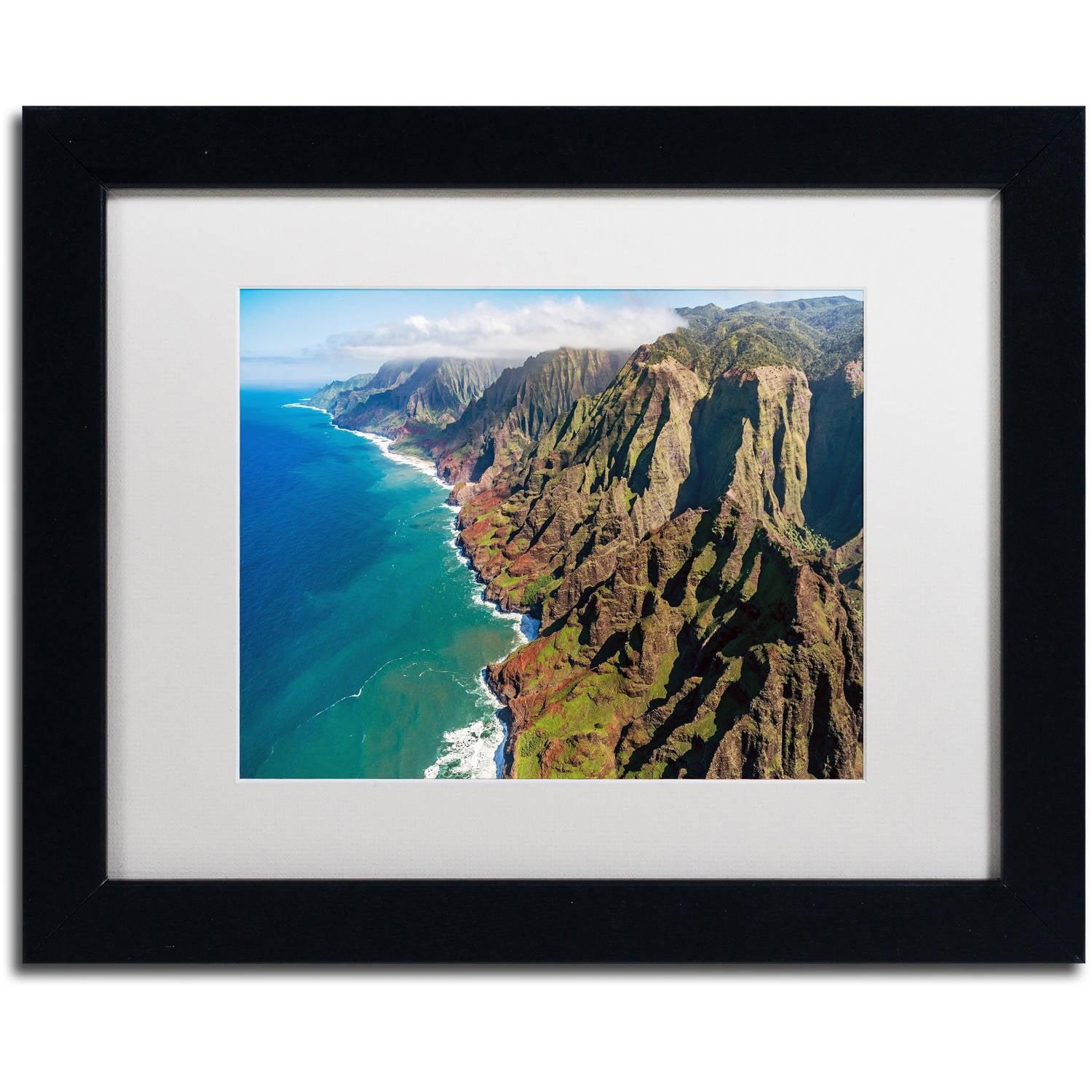 Trademark Fine Art "Napali Coast" by Pierre Leclerc Framed Photographic Print