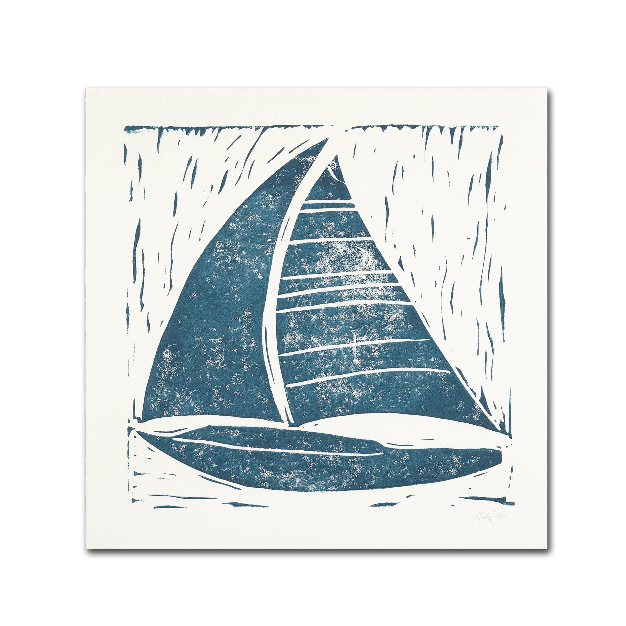 Trademark Fine Art 'Nautical Collage on White IV' Canvas Art by Courtney Prahl