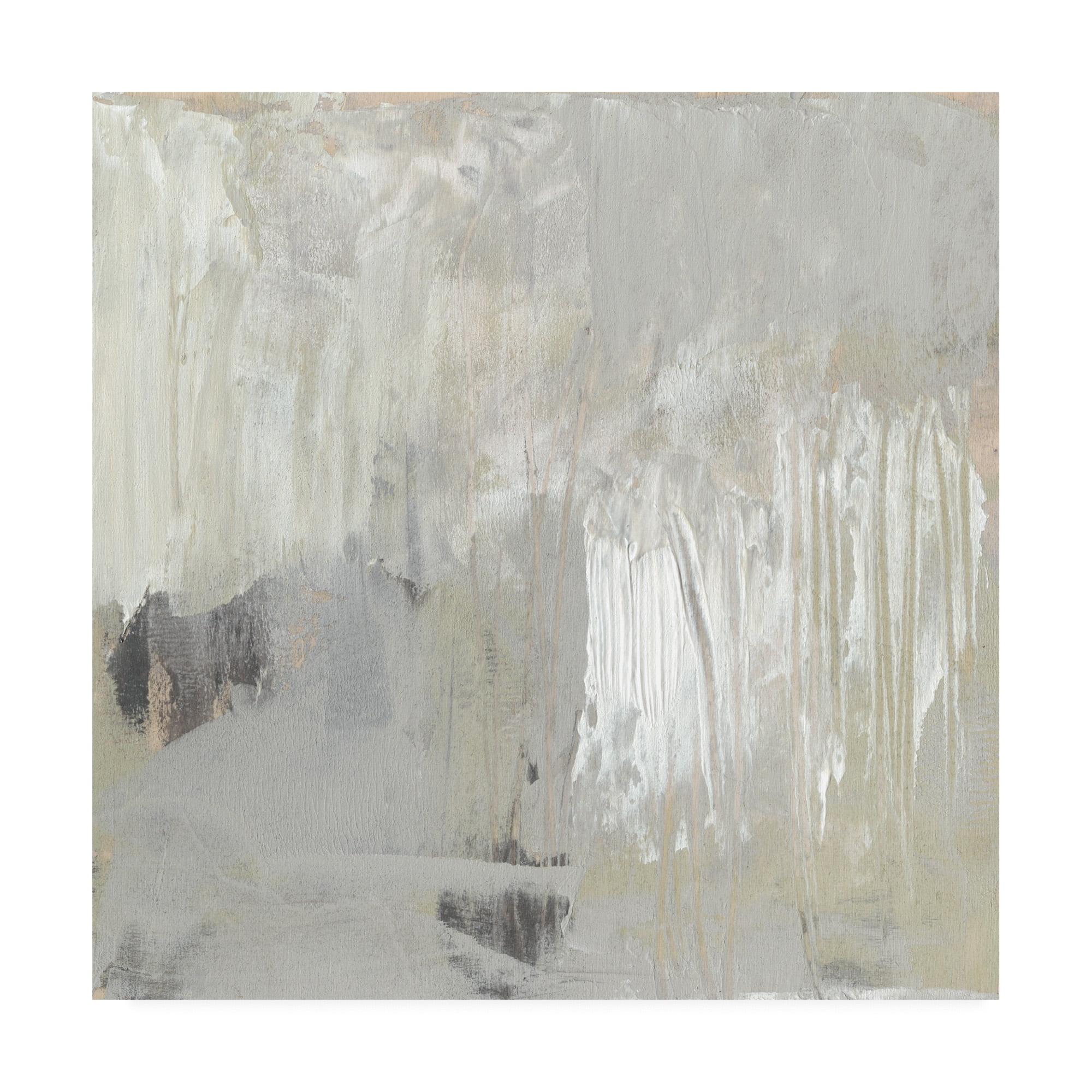 Neutral Composition II White and Gray Abstract Canvas Art