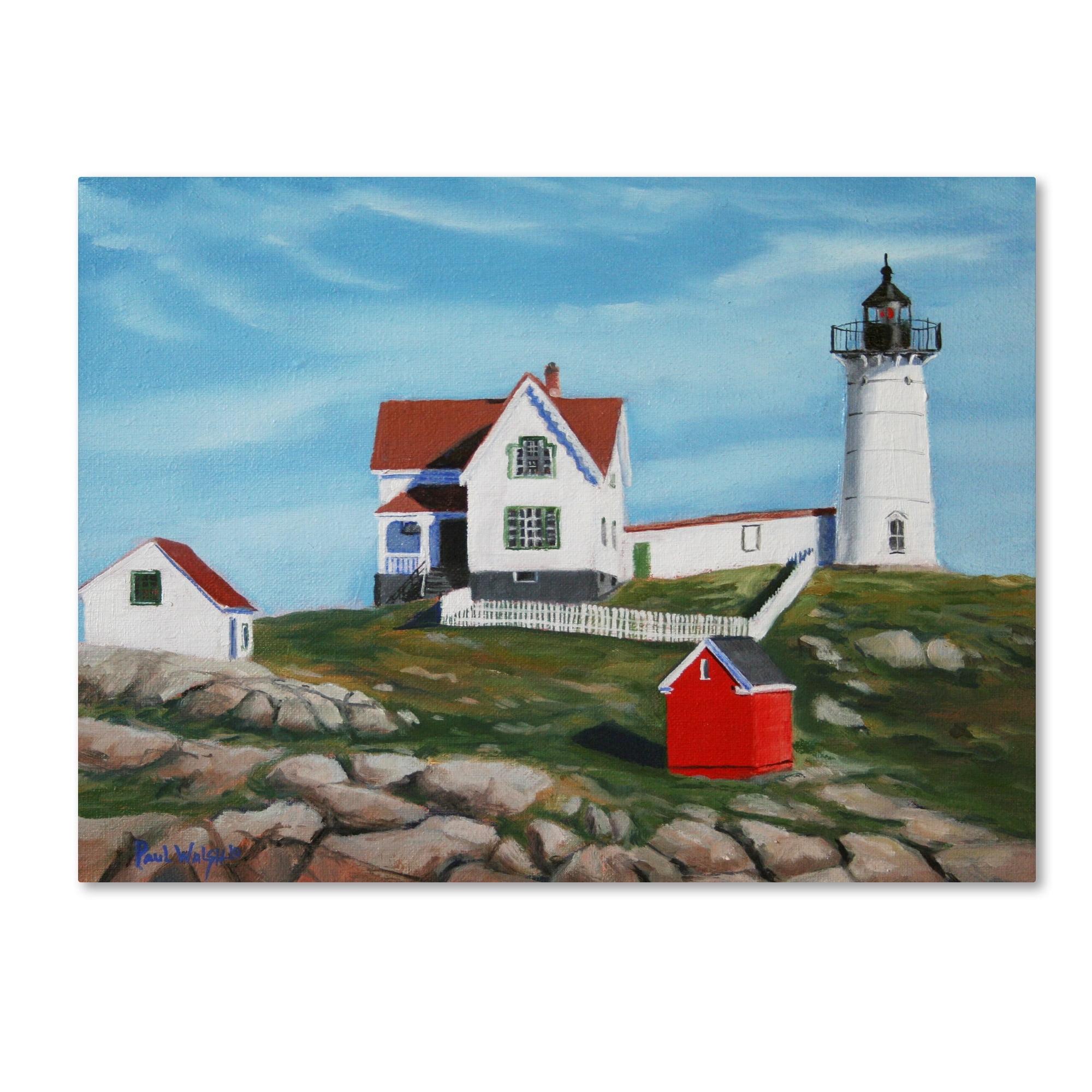 Trademark Fine Art " Nubble Light House3 " by Paul Walsh