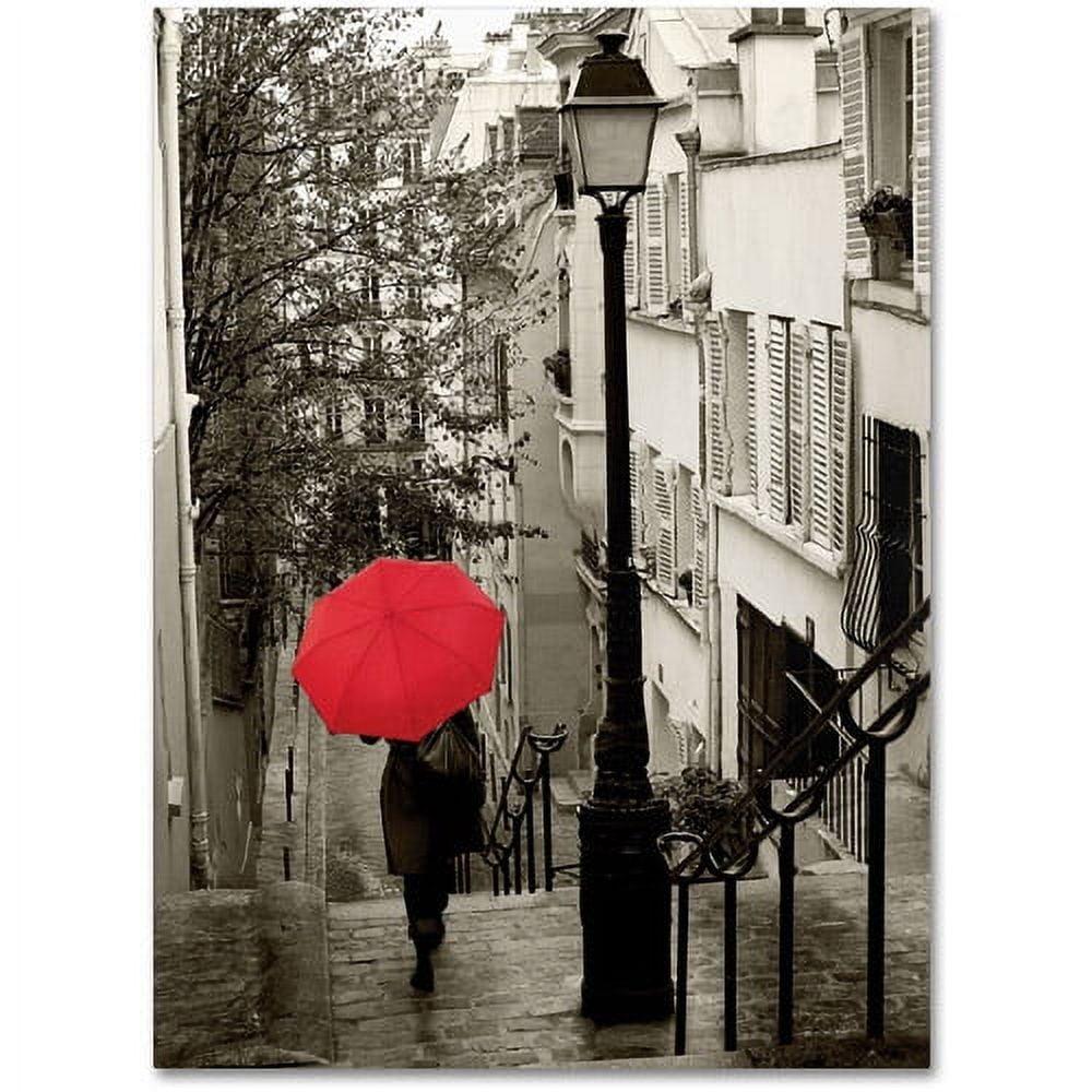 Trademark Fine Art "Paris Stroll II" Canvas Art by Sue Schlabach