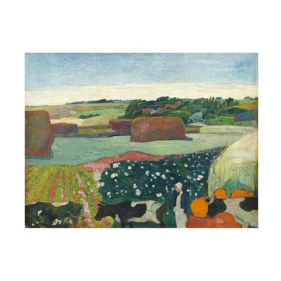 Trademark Fine Art - Paul Gauguin  Gaugin Landscapes II Canvas Art - 47 x 35