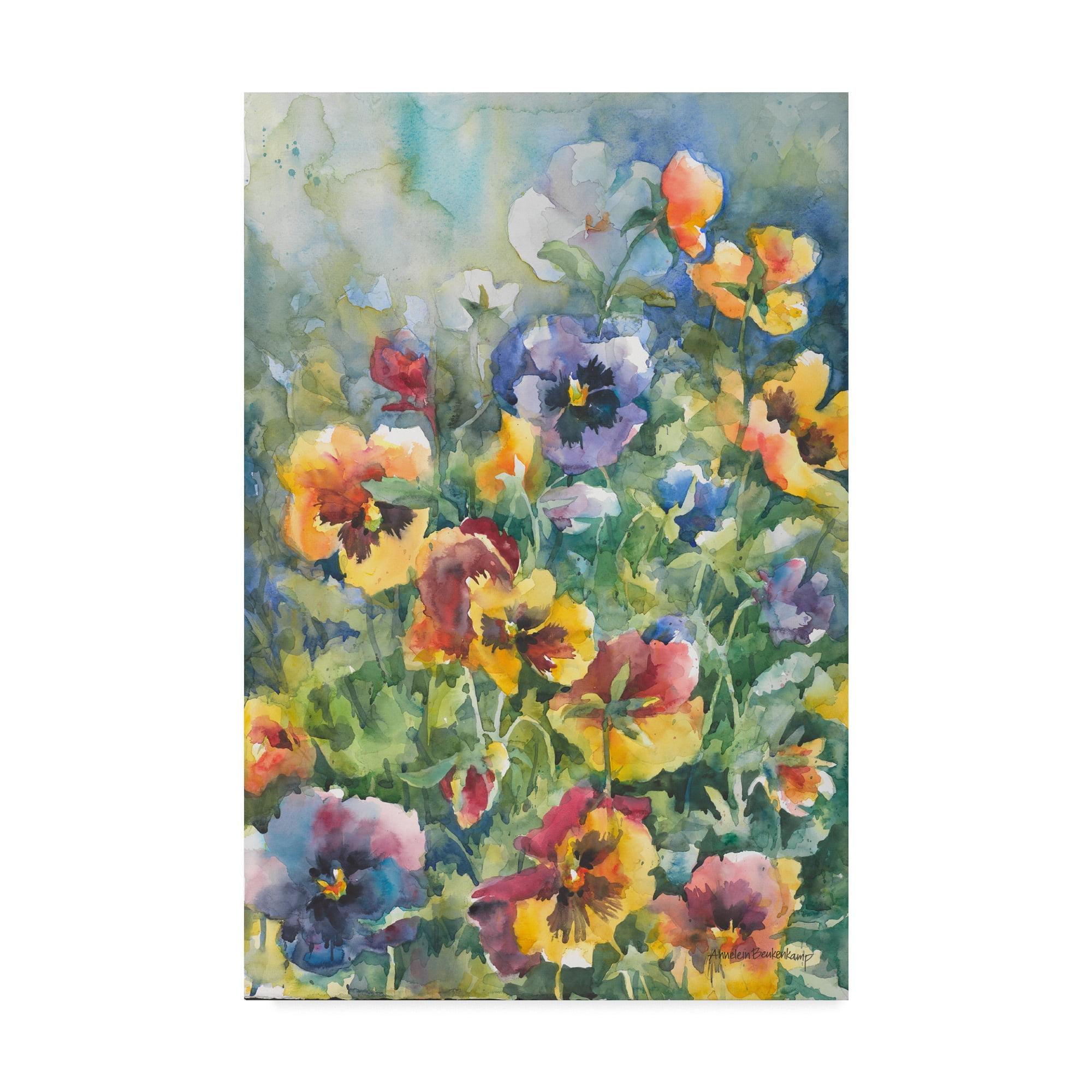 Trademark Fine Art Annelein Beukenkamp " Picture Perfect Pansies " by Annelein Beukenkamp