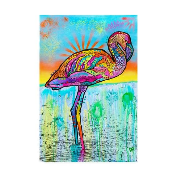 Trademark Fine Art 'Pink Flamingo Abstract Color' Canvas Art by Dean Russo
